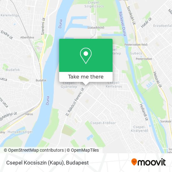 Csepel Kocsiszín (Kapu) map