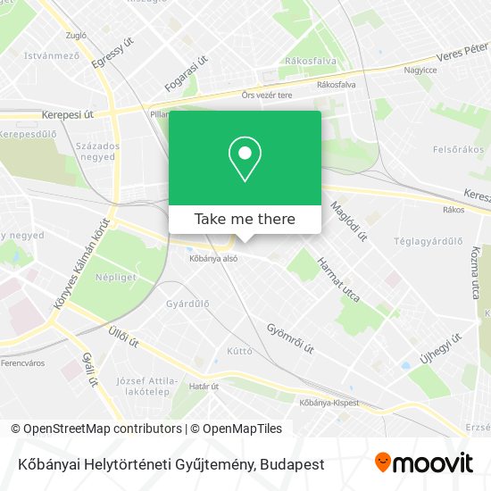 Kőbányai Helytörténeti Gyűjtemény map