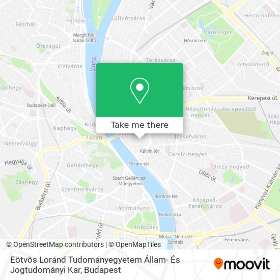 Eötvös Loránd Tudományegyetem Állam- És Jogtudományi Kar map