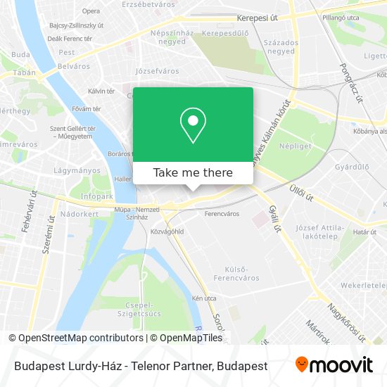 Budapest Lurdy-Ház - Telenor Partner map