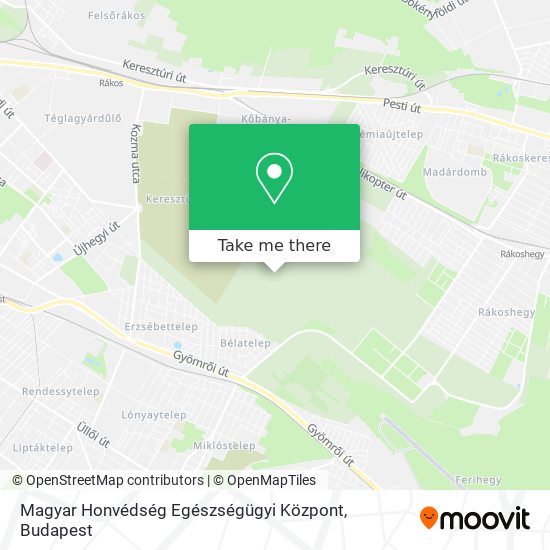 Magyar Honvédség Egészségügyi Központ map