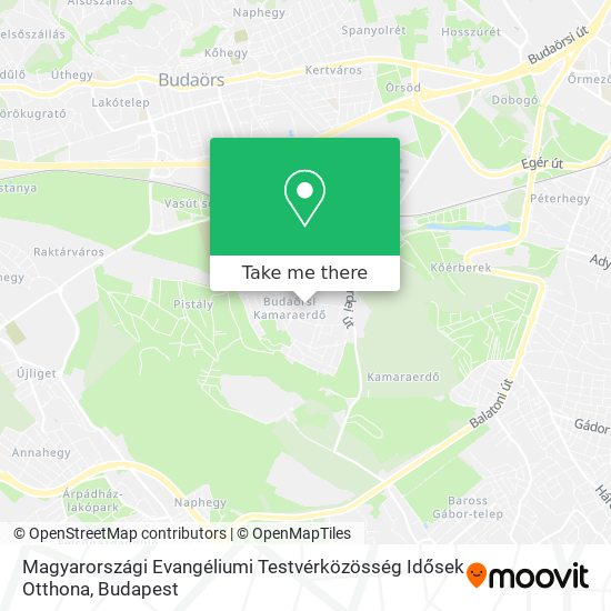 Magyarországi Evangéliumi Testvérközösség Idősek Otthona map