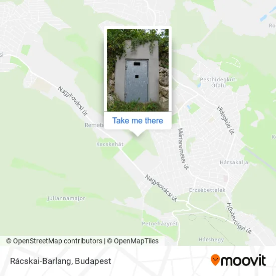 Rácskai-Barlang map