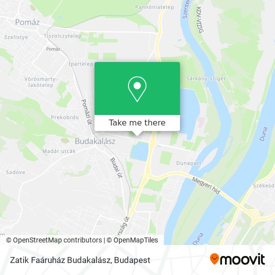 Zatik Faáruház Budakalász map