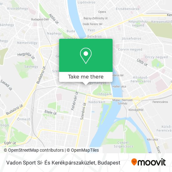 Vadon Sport Sí- És Kerékpárszaküzlet map
