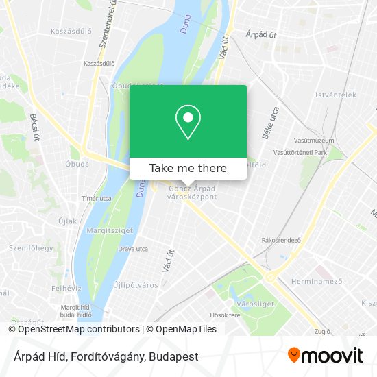 Árpád Híd, Fordítóvágány map