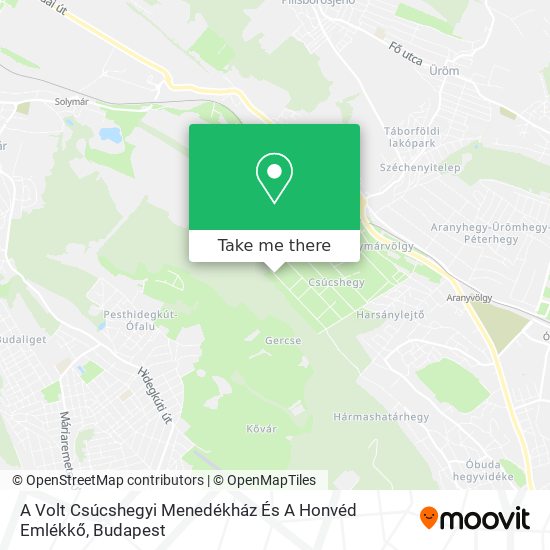A Volt Csúcshegyi Menedékház És A Honvéd Emlékkő map