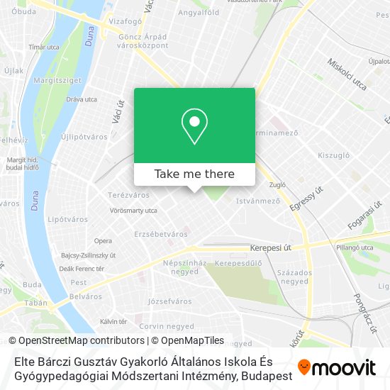 Elte Bárczi Gusztáv Gyakorló Általános Iskola És Gyógypedagógiai Módszertani Intézmény map