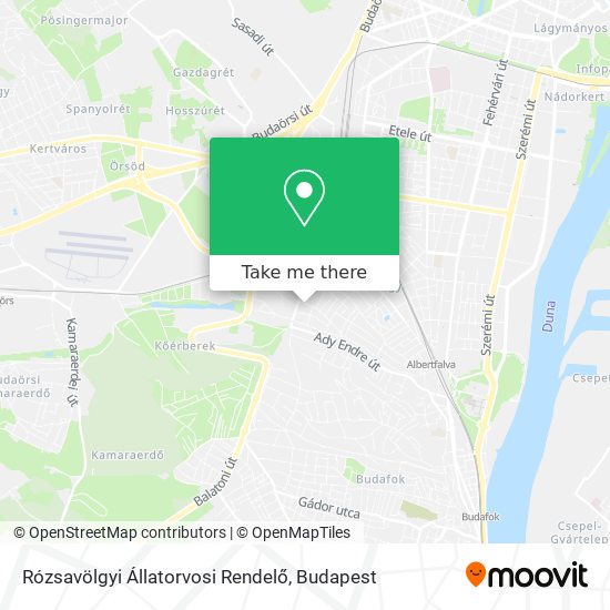 Rózsavölgyi Állatorvosi Rendelő map