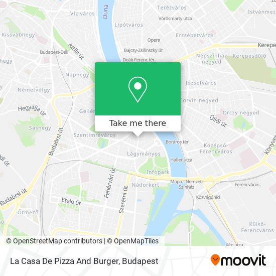 La Casa De Pizza And Burger map