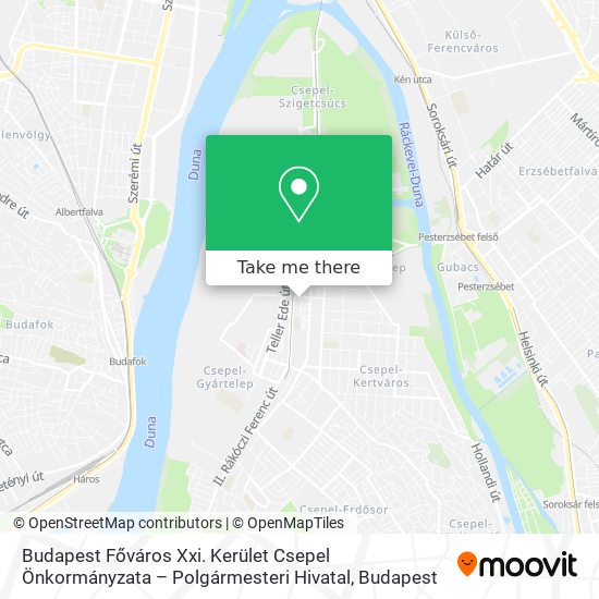 Budapest Főváros Xxi. Kerület Csepel Önkormányzata – Polgármesteri Hivatal map