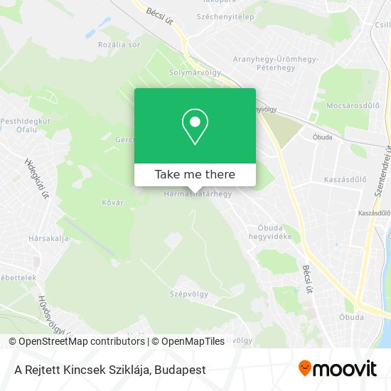 A Rejtett Kincsek Sziklája map