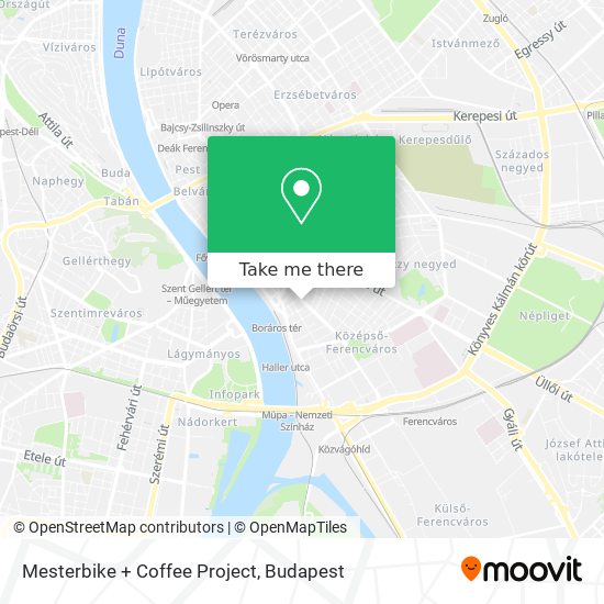 Mesterbike + Coffee Project map