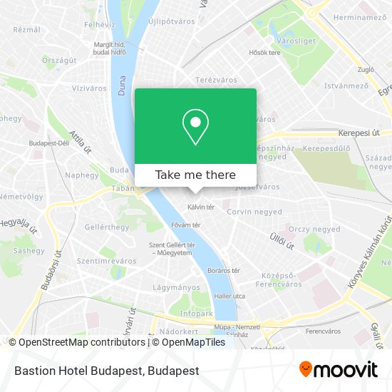 Bastion Hotel Budapest map