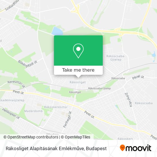 Rákosliget Alapításának Emlékműve map