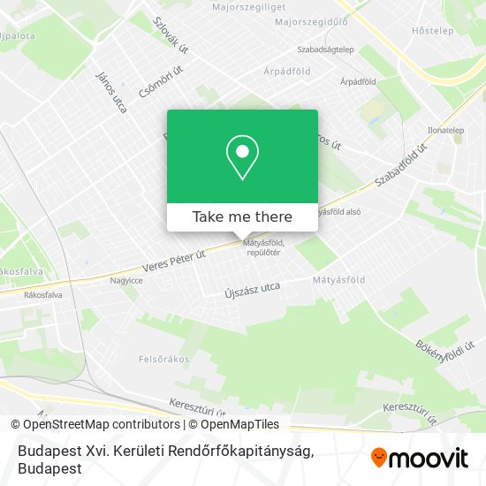 Budapest Xvi. Kerületi Rendőrfőkapitányság map