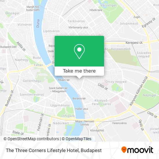 The Three Corners Lifestyle Hotel map