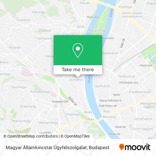 Magyar Államkincstár Ügyfélszolgálat map