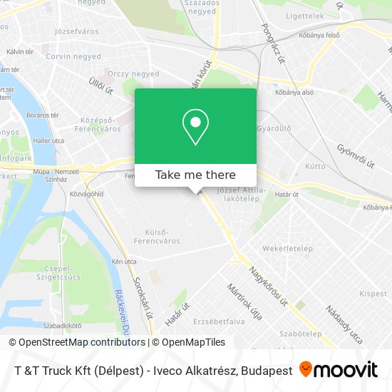 T &T Truck Kft (Délpest) - Iveco Alkatrész map