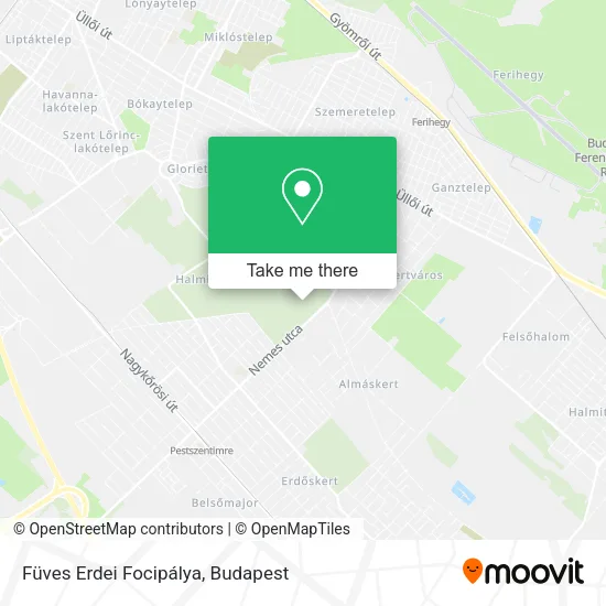 Füves Erdei Focipálya map