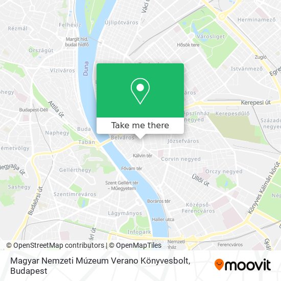 Magyar Nemzeti Múzeum Verano Könyvesbolt map