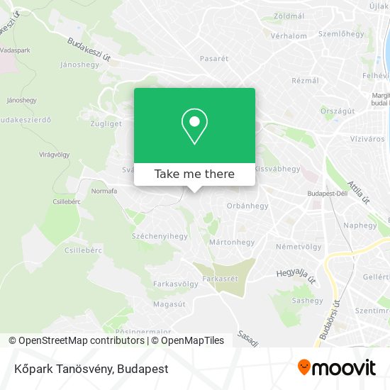 Kőpark Tanösvény map
