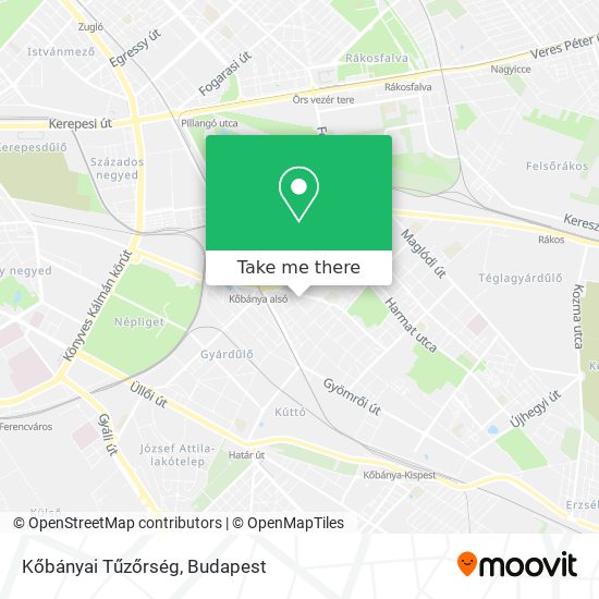 Kőbányai Tűzőrség map