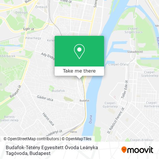 Budafok-Tétény Egyesített Óvoda Leányka Tagóvoda map