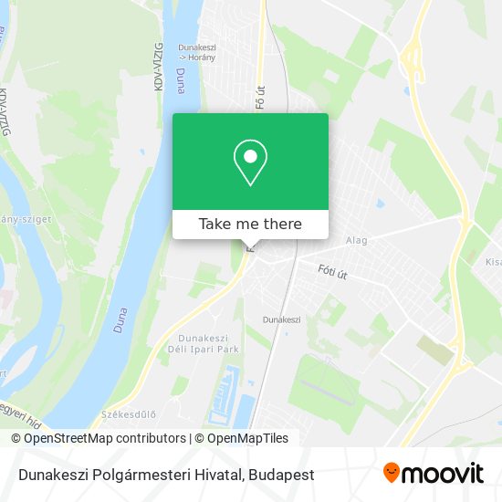 Dunakeszi Polgármesteri Hivatal map