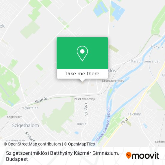 Szigetszentmiklósi Batthyány Kázmér Gimnázium map