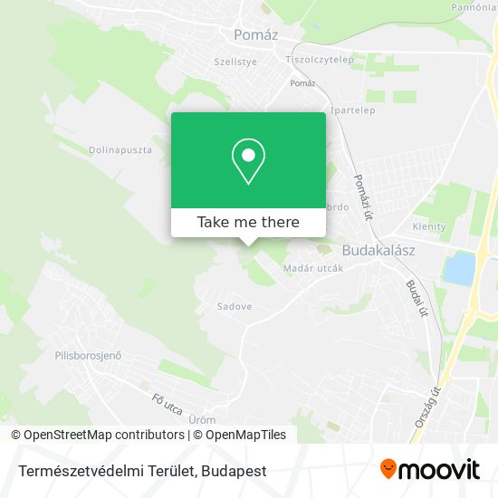 Természetvédelmi Terület map