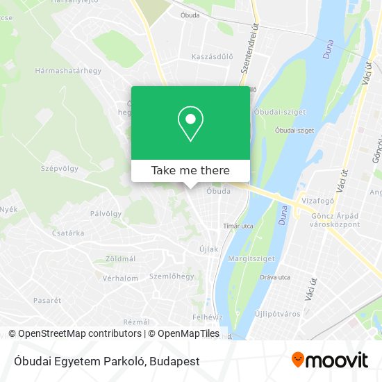 Óbudai Egyetem Parkoló map