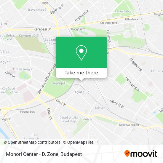 Monori Center - D. Zone map