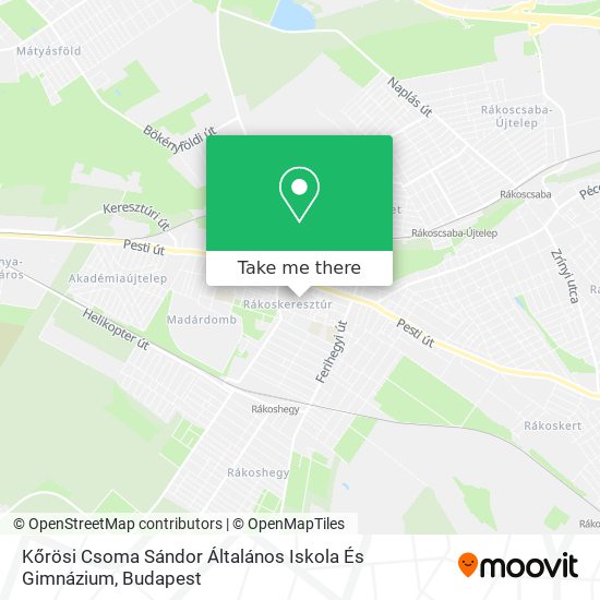 Kőrösi Csoma Sándor Általános Iskola És Gimnázium map