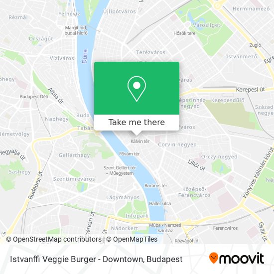 Istvanffi Veggie Burger - Downtown map