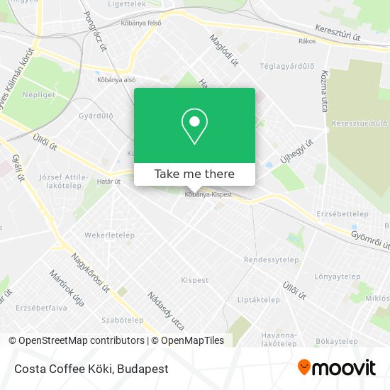 Costa Coffee Köki map