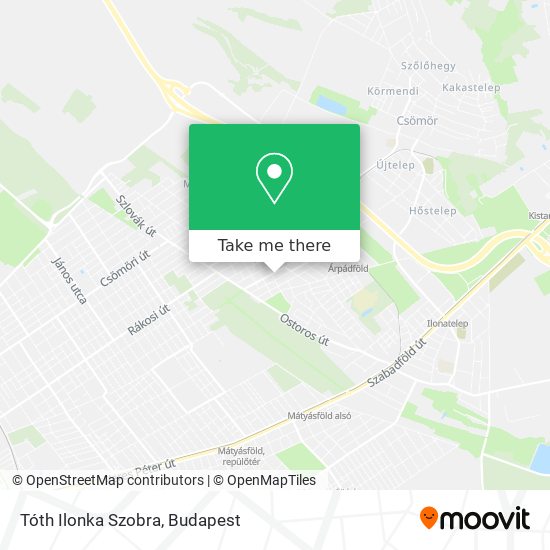 Tóth Ilonka Szobra map