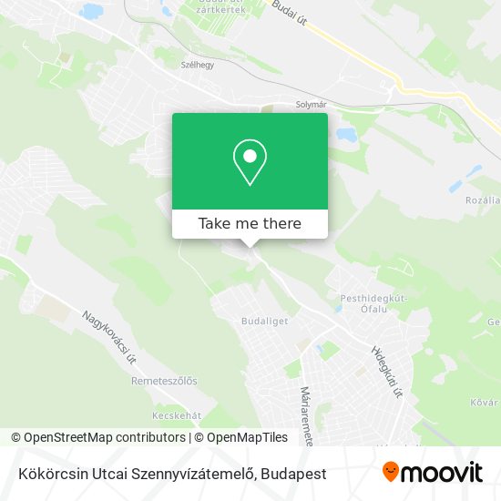 Kökörcsin Utcai Szennyvízátemelő map