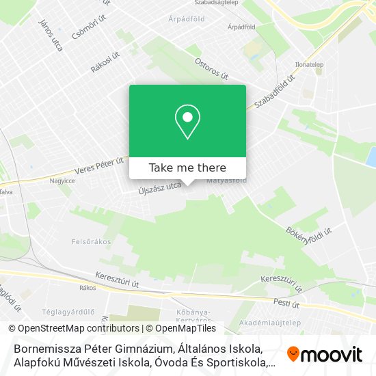 Bornemissza Péter Gimnázium, Általános Iskola, Alapfokú Művészeti Iskola, Óvoda És Sportiskola map