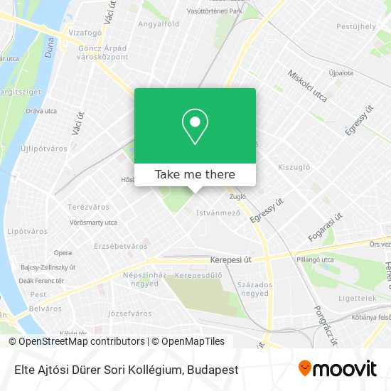 Elte Ajtósi Dürer Sori Kollégium map