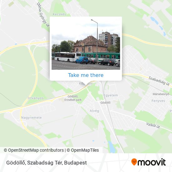 Gödöllő, Szabadság Tér map