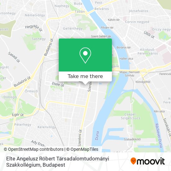 Elte Angelusz Róbert Társadalomtudományi Szakkollégium map