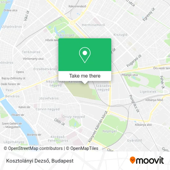 Kosztolányi Dezső map