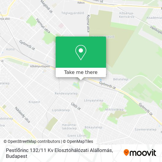 Pestlőrinc 132 / 11 Kv Elosztóhálózati Alállomás map