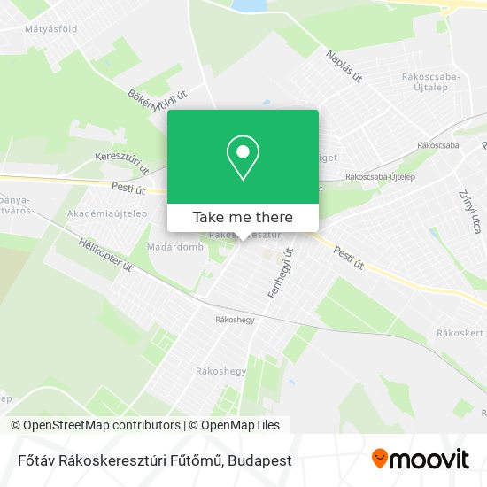 Főtáv Rákoskeresztúri Fűtőmű map