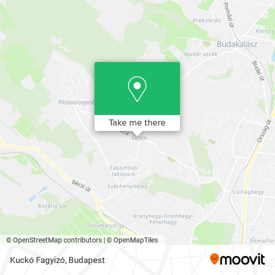 Kuckó Fagyizó map