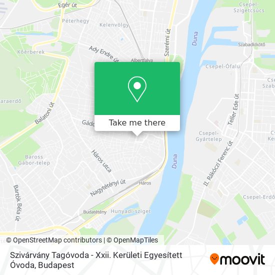 Szivárvány Tagóvoda - Xxii. Kerületi Egyesített Óvoda map