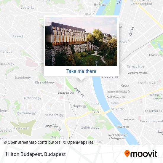 Hilton Budapest map