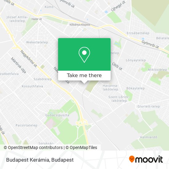 Budapest Kerámia map