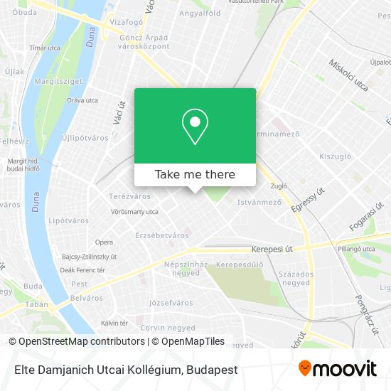 Elte Damjanich Utcai Kollégium map